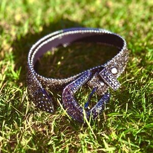 Elegant Silver Studded Women's Belt